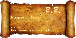 Ruppert Róza névjegykártya