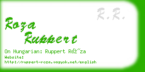 roza ruppert business card